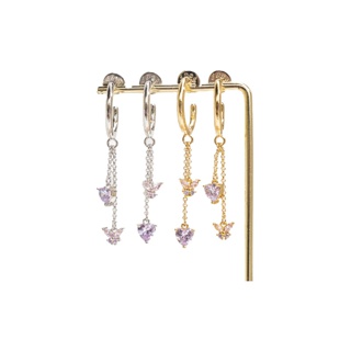 love butterfly earring (brass)