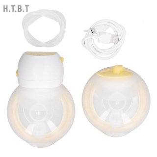 H.T.B.T Double Breast Pump Wearable Strong Suction 9 Gears 180ml Capacity Electric Feeding