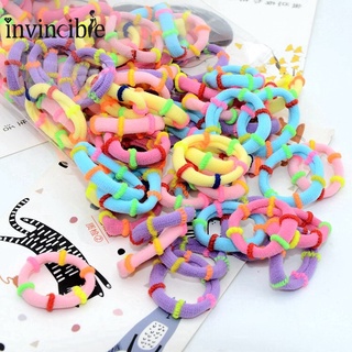 100 Pcs/ Set Childrens Colorful Bamboo Hair Band/ Candy Color Elastic Headband/ Mini Lovely Rubber Hair Scrunchie