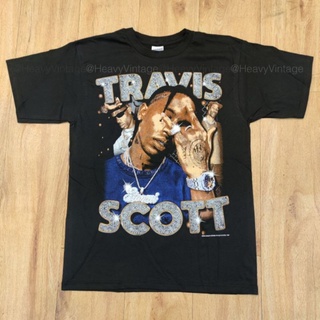 เสื้อยืดผ้าฝ้าย TRAVIS SCOTT RAPPER HIPHOP เสื้อวง เสื้อทัวร์ เสื้อฮิปฮอป