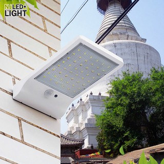 NJLED LIGHT W731 ไฟโซล่าร์เซลล์ ติดผนัง WALL SOLAR LIGHT แบบ SENSOR MOTION จับความเคลื่อนไหว ปรับได้ 3 โหมด 48LED 15W