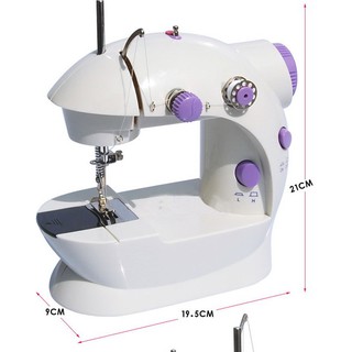 จักรเย็บผ้า ไฟฟ้า มินิ ขนาดพกพา Mini Sewing Machine จักรเย็บผ้าขนาดเล็ก พกพาสะดวก (สีม่วง)***สินค้าพร้อมส่ง***