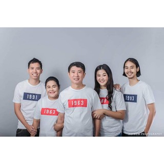 HAY_OFFICIAL - เสื้อยืดขาว สกรีนค.ศ.1970-2010 สั่งตัวเลขในโน๊ตเท่านั้น!!! เลือกสีสกรีนได้