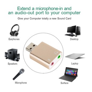 Usb Sound Card 7.1 External Usb To Jack 3.5Mm Headphone Adapter Stereo Audio Mic Sound Card For Pc Computer Laptop