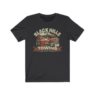 เสื้อยืดลําลอง ผ้าฝ้าย 100% แขนสั้น คอกลม พิมพ์ลาย black Hills Towing 1965 สีดํา พลัสไซซ์ XS-3XL สําหรับผู้ชาย ของขวัญวันเกิด