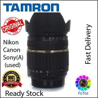 Tamron AF เลนส์ซูม 18-200 มม. เหมาะกับ Nikon Canon Sony (ใช้แล้ว) (เหมือนใหม่ 99%!)