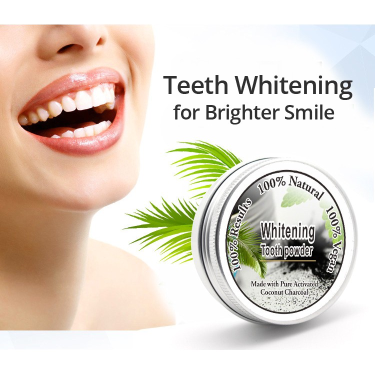 Activated Coconut Charcoal Whitening Tooth Powder