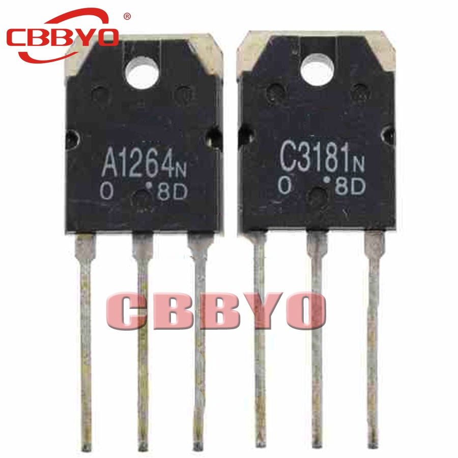 2pcs C3181N 2 คู่ A1264N + 2pcs TO-3P 2SA1264N 2SC3181N A1264 C3181 2SA1264 2SC3181 ยี่ห้อใหม่ pxs3 