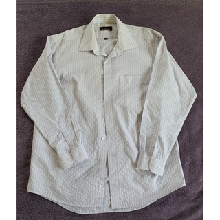 เสื้อเชิ้ตผู้ชาย สีขาว แบรนด์ Alain delon ไซด์ Extra L มือสอง