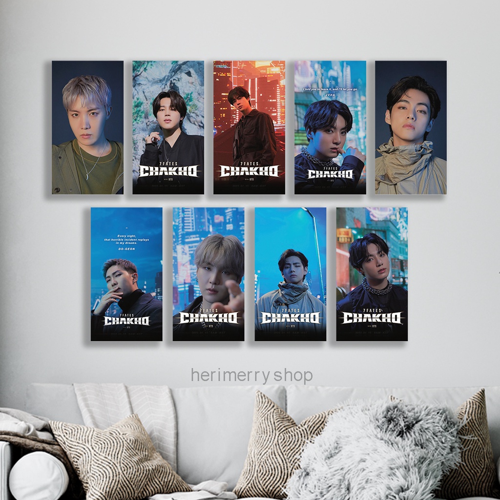 BTS 7 Fates Chakho โปสเตอร์ไม้ตกแต่งผนัง 10x20 ซม.จอแสดงผลตกแต่งผนัง Walldecor Kpop Army Jungkook Ji