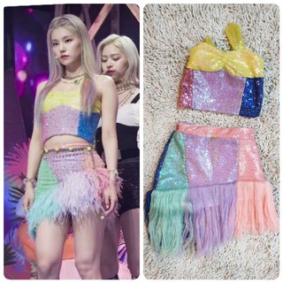 Babygaga ชุดเต้น​ ชุด​โคฟ​ ชุด​โค​ฟเวอร์​ ชุดKpop ชุด​Itzy ชุด​Yeji Kpop Itzy Yeji Cosplay Dance Costume