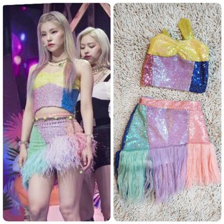 Babygaga ชุดเต้น​ ชุด​โคฟ​ ชุด​โค​ฟเวอร์​ ชุดKpop ชุด​Itzy ชุด​Yeji Kpop Itzy Yeji Cosplay Dance Costume