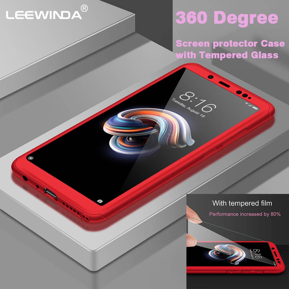 Leewinda เคสโทรศัพท์มือถือกระจกนิรภัย ป้องกันหน้าจอ 360 องศา สําหรับ OPPO F9 F7 F5 A73 F3 F11Pro