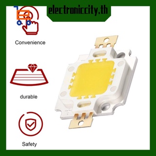 หลอดไฟ LED ชิป SMD พลังงานสูง COB 10W สีวอร์มไวท์ สําหรับไฟน้ําท่วม