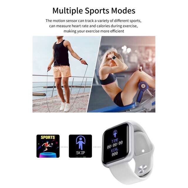 [เก็บโค้ดหน้าร้าน ลด40.-] D20 นาฬิกาสมาร์ทWaterproof Smart Watchสัมผัสได้เต็มจอ รองรับภาษาไทย วัดชีพจร ความดัน นับก้าว