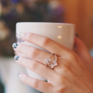 Ring - Compass Silver plated