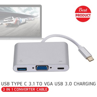 usb Type c 3.1 to vga usb 3.0 charging 3 in 1 converter cable