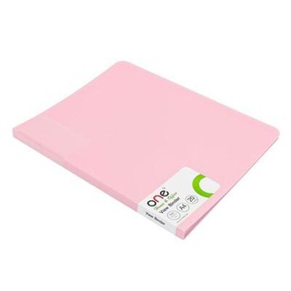 แฟ้มโชว์เอกสาร A4 สีชมพู (20ซอง/เล่ม) ONE CY0432/A4 pink document file display (20 envelopes / book) ONE CY0432