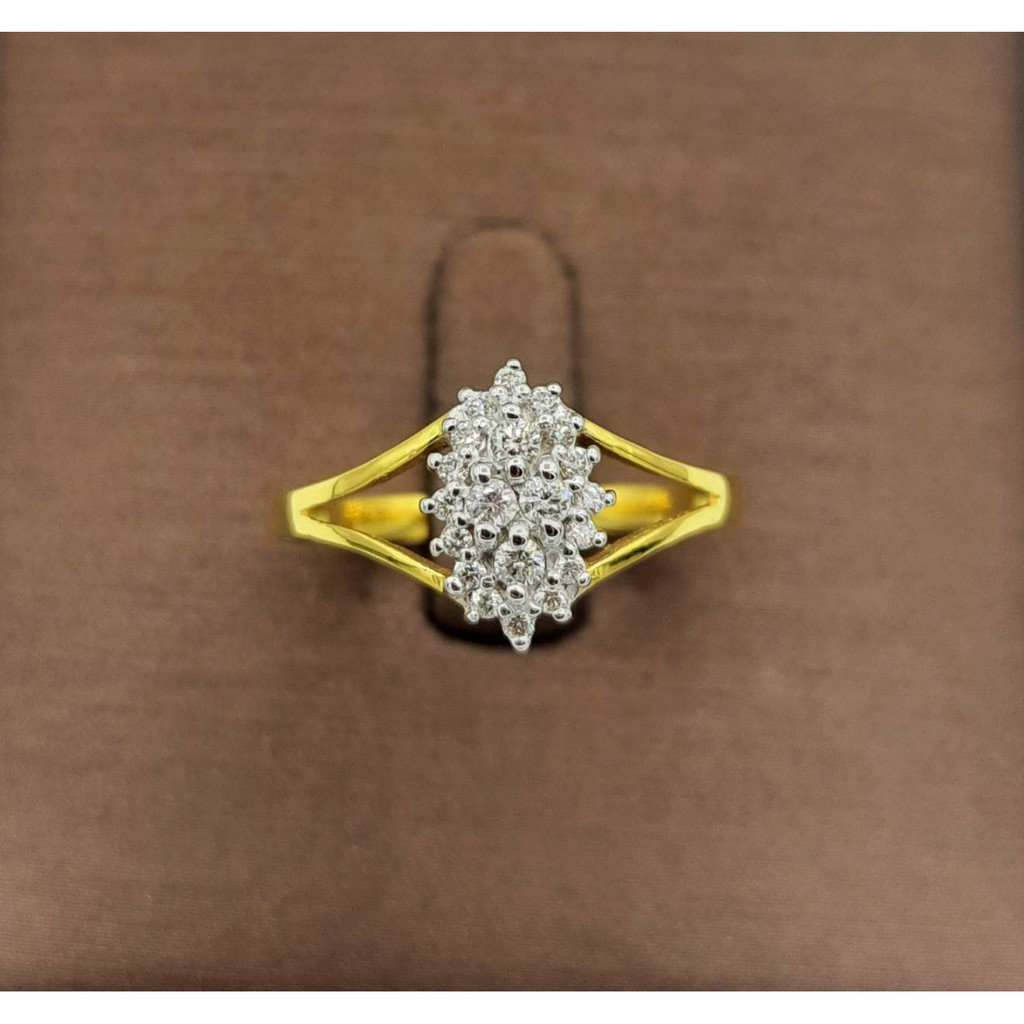 🔥💍SK Jewelry💍🔥 แหวนเพชรแท้ วิ้บวับ 🔥ทองแท้ 9K (37.50%) 🚛 SK-R0017