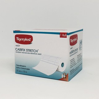 Tigerplast Carifix Stretch 10cm x 10m แผ่นปิดแผลชนิดผ้าใยสังเคราะห์