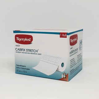 Tigerplast Carifix Stretch 10cm x 10m แผ่นปิดแผลชนิดผ้าใยสังเคราะห์