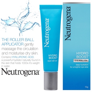 NEUTROGENA Hydro Boost Eye Roll On 15g ผลิตภัณฑ์บำรุงผิวรอบดวงตาประสิทธิภาพสูงสูตรพิเศษในรูปแบบลูกกลิ้งจากต่างประเทศ