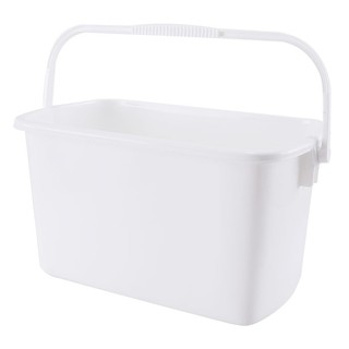 ถูกที่สุด✅  ถังน้ำชูเกอร์พลาสติก รุ่น 2055 ขนาด 18 ล. สีขาว Plastic Rectangle Bucket No.2055 Size 18 L White Color