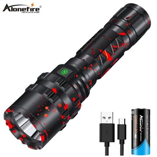 Alonefire G200 XHP50.2 8000LM ไฟฉายไฟ LED กันน้ําชาร์จสาย USB เหมาะกับการตั้งแคมป์