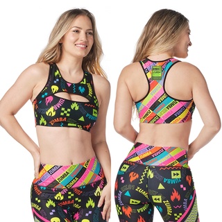 Zumba Printed Keyhole Bra (สปอร์ตบราออกกำลังกายซุมบ้า)