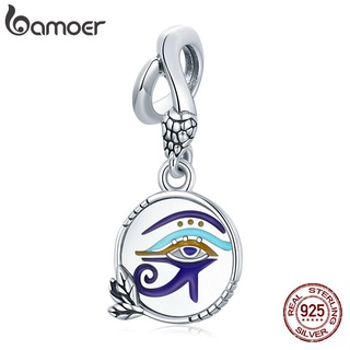 Bamoer Charm Sterling Silver 925 Legend Egypt Series Twin Eyes Pendant For Bracelet Necklace DIY Fashion Accessories SCC1857