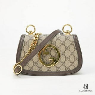 GUCCI BLONDIE MINI BROWN GG MONOGRAM GHW