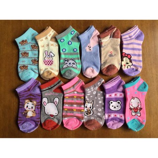 FUN.SOCKS - ถุงเท้าข้อสั้นแฟชั่น ยกโหล 12คู่ คละลาย ตัวถูก คุ้มที่สุด