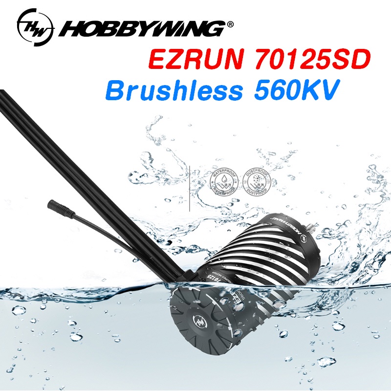 HobbyWing EZRUN 70125SD Sensored Brushless Motor /MAX4 HV Sensored 300A ESC Power Kit For 1/5 Heavy-