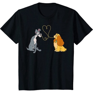 เสื้อยืดสีพื้น เสื้อยืด ผ้าฝ้ายแท้ พิมพ์ลาย Lady and The Tramp Bella Notte สําหรับผู้ชาย และผู้หญิง