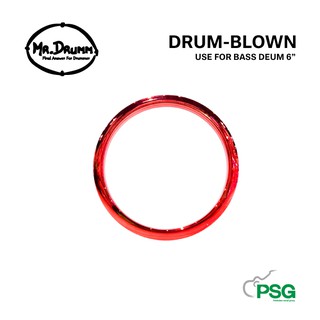 MR.DRUMM : DB-6 -DRUM-BLOWN-RED วงแหวนใส่หน้ากลอง สีแดง