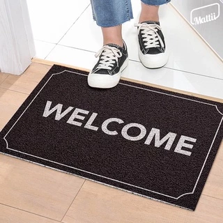 [ Mattii New Welcome ] พรมดักฝุ่น พรมเช็ดเท้า ใยดักฝุ่น พิมพ์ลาย สัมผัสนุ่ม ทำความสะอาดง่าย (ลายลิขสิทธิ์มีเฉพาะทางร้าน)