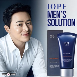 IOPE MEN UV SHIELD SUN PROTECTOR SPF50+ PA+++ 50ml ครีมกันแดดเนื้อบางเบาสำหรับผิวหน้าผู้ชายจากเกาหลี