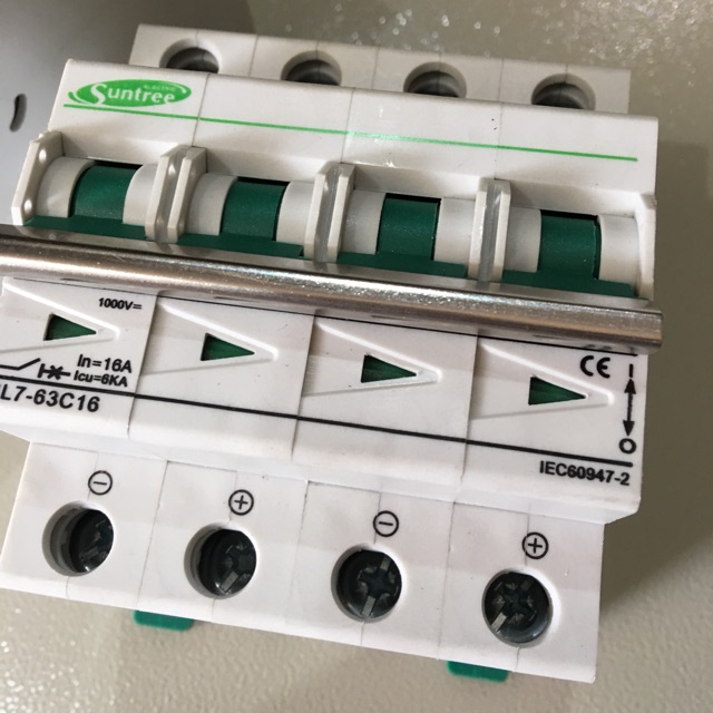 เบรกเกอร์ไฟฟ้า โซลาร์เซลล์ DC Circuit Breaker SUNTREE รุ่น SL7-63 4P 1000VDC 16A