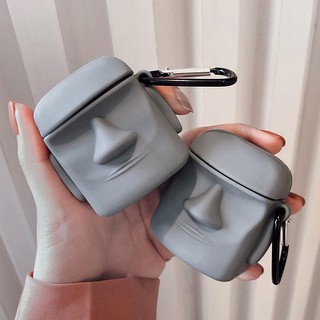 Easter Island Stone Statue เคสหูฟังซิลิโคน  สําหรับ airpod 1 2 3 pro ลายหินเกาะอีสเตอร์ 3d