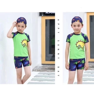 🏊‍🏊‍พร้อมส่ง🎈 ชุดว่ายน้ำเด็กขาสั้น 2-14ขวบ ราคาถูก