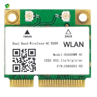 การ์ดเครือข่าย Wifi 1200Mbps 8260Hmw Ac 2.4G+5G Mini Pci-E บลูทูธ 4.2 802.11Ac 867Mbps สําหรับแล็ปท็อป คอมพิวเตอร์