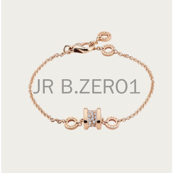 ใหม่ B.zero1 สร้อยข้อมือ ประดับเพชร สีขาว ทอง 18 Kt