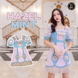 BLT BRAND การันตีเสื้อผ้าแบรนด์แท้ มินิเดรส สีฟ้าชมพู HAZEL MINT