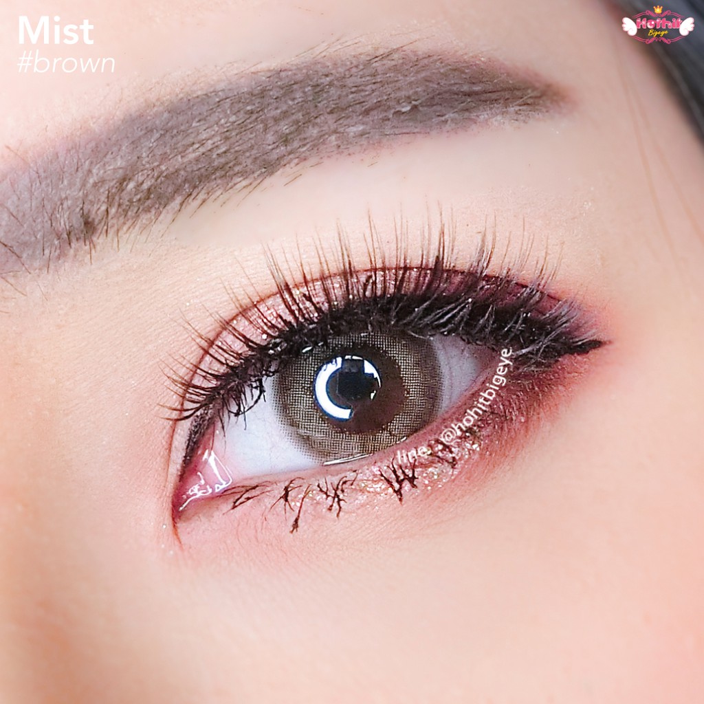 คอนแทคเลนส์ Mist น้ำตาล พร้อมส่งแบบปกติ และค่าสายตาสั้น 0.00- 7.00 (สายตาที่มีในลิสกดสั่งได้เลยค่า)