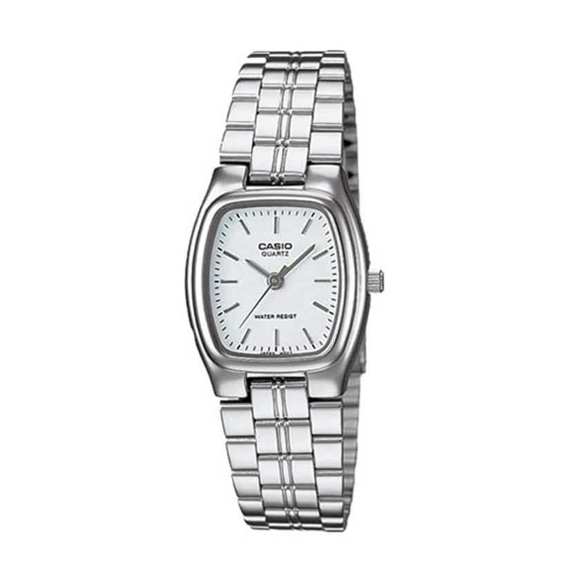 Casio นาฬิกาข้อมือผู้หญิง สายสแตนเลส สีขาว รุ่น LTP-1169D,LTP-1169D-7A,LTP-1169D-7ADF
