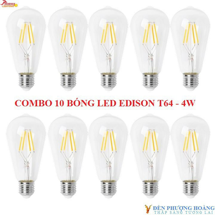 EDISON BULBS - ST64 - COMBO 10 EDISON LED BULBS ในราคาถูกสุดๆ