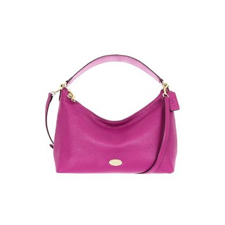 กระเป๋า Coach แท้ รุ่นหายาก COACH LEATHER EW CELESTE CONVERTIBLE HOBO BAG Cranberry