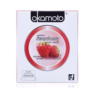 Okamoto ถุงยางอนามัย โอกาโมโต กลิ่นสตรอเบอร์รี่ x 1