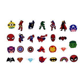 🌟Ready Stock🌟 For Croc Jibz Pins Colorfully Marvel Superhero DIY Shoes Charm Button