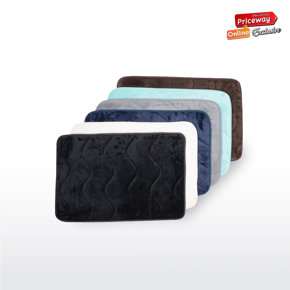 พรม พรมเช็ดเท้า พรมเช็ดเท้าลายคลื่น พรมปูพื้น พรมเช็ดเท้า รุ่น PDM019 ราคาถูก ทนทาน ซักทำความสะอาดง่